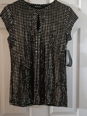 NWT Candid Soul Metallic Blouse